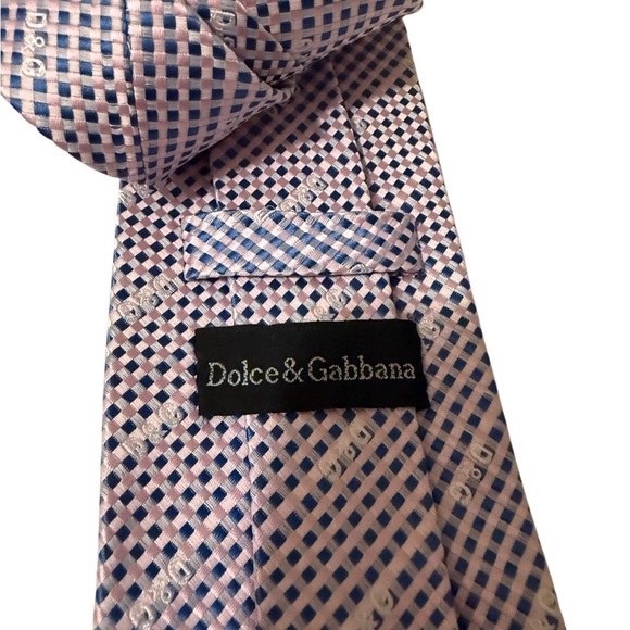 Dolce Gabbana, Handmade Elegant Checkered Silk Tie - Picture 3 of 9